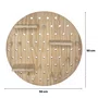 Prateleira Pegboard Circulo 50cm Em Madeira Pinus com 16 Pinos e 3 Prateleiras 13,5cm