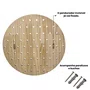 Prateleira Pegboard Circulo 50cm Em Madeira Pinus com 16 Pinos e 3 Prateleiras 13,5cm