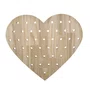 Prateleira Pegboard Coração Em Madeira Pinus Com 10 Pinos, 1 Prateleira 13,5cm e 1 Prateleira 10cm