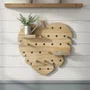 Prateleira Pegboard Costela De Adão Em Madeira Pinus com 9 Pinos e 2 Prateleira 10cm