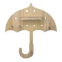 Prateleira Pegboard Guarda-Chuva Em Madeira Pinus com 6 Pinos e 1 Prateleira 13,5cm