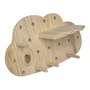 Prateleira Pegboard Nuvem Em Madeira Pinus com 7 Pinos e 1 Prateleira 13,5cm