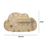 Prateleira Pegboard Nuvem Em Madeira Pinus com 7 Pinos e 1 Prateleira 13,5cm