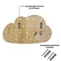 Prateleira Pegboard Nuvem Em Madeira Pinus com 7 Pinos e 1 Prateleira 13,5cm