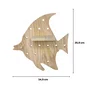 Prateleira Pegboard Peixe Em Madeira Pinus Com 6 Pinos e 1 Prateleira 13,5cm