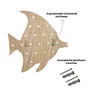 Prateleira Pegboard Peixe Em Madeira Pinus Com 6 Pinos e 1 Prateleira 13,5cm