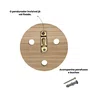 Prateleira Pegboard Redonda 10cm Em Madeira Pinus 