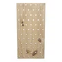 Prateleira Pegboard Retângulo Em Madeira Pinus Com 16 Pinos e 3 Prateleiras 13,5cm