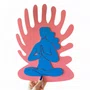 Quadro De Parede 3D Alto Relevo Meditação Estilo Matisse em MDF 3mm