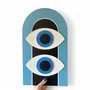 Quadro De Parede 3D Bauhaus Geométrico Olhos em MDF 3mm