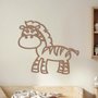 Aplique De Parede 3D Infantil Animais Zebra Mdf 3mm