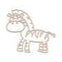Aplique De Parede 3D Infantil Animais Zebra Mdf 3mm