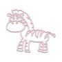 Aplique De Parede 3D Infantil Animais Zebra Mdf 3mm