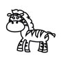 Aplique De Parede 3D Infantil Animais Zebra Mdf 3mm