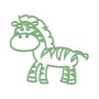 Aplique De Parede 3D Infantil Animais Zebra Mdf 3mm