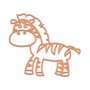Aplique De Parede 3D Infantil Animais Zebra Mdf 3mm