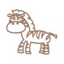 Aplique De Parede 3D Infantil Animais Zebra Mdf 3mm