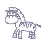 Aplique De Parede 3D Infantil Animais Zebra Mdf 3mm