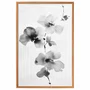 Quadro Decorativa Ran Pintura de Flor Ornamental Orquídea no Estilo Sumiê