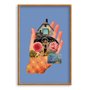 Quadro Decorativo Abstrato Surrealista Mãos Segurando Casa