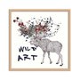 Quadro Decorativo Alce Frase: "Wild Art"