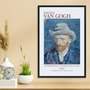 Quadro Decorativo Autorretrato com Chapéu de Palha de Vincent Van Gogh