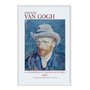 Quadro Decorativo Autorretrato com Chapéu de Palha de Vincent Van Gogh