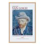 Quadro Decorativo Autorretrato com Chapéu de Palha de Vincent Van Gogh
