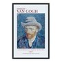 Quadro Decorativo Autorretrato com Chapéu de Palha de Vincent Van Gogh
