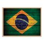 Quadro Decorativo Bandeira do Brasil Vintage