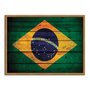 Quadro Decorativo Bandeira do Brasil Vintage