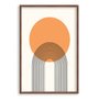 Quadro Decorativo Bauhaus Círculo Laranja