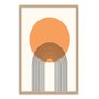 Quadro Decorativo Bauhaus Círculo Laranja