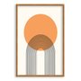 Quadro Decorativo Bauhaus Círculo Laranja