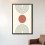 Quadro Decorativo Bauhaus Círculo Marrom