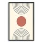 Quadro Decorativo Bauhaus Círculo Marrom