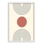 Quadro Decorativo Bauhaus Círculo Marrom