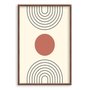 Quadro Decorativo Bauhaus Círculo Marrom