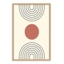 Quadro Decorativo Bauhaus Círculo Marrom