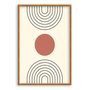 Quadro Decorativo Bauhaus Círculo Marrom