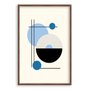 Quadro Decorativo Bauhaus Círculos Azuis