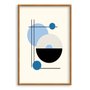 Quadro Decorativo Bauhaus Círculos Azuis