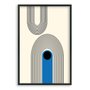 Quadro Decorativo Bauhaus Curvas Abstratas