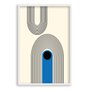 Quadro Decorativo Bauhaus Curvas Abstratas