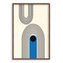 Quadro Decorativo Bauhaus Curvas Abstratas