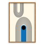Quadro Decorativo Bauhaus Curvas Abstratas