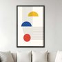 Quadro Decorativo Bauhaus Curvas E Formas Coloridas