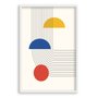 Quadro Decorativo Bauhaus Curvas E Formas Coloridas