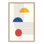 Quadro Decorativo Bauhaus Curvas E Formas Coloridas