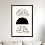 Quadro Decorativo Bauhaus Formas Pretas